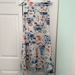 Ann Taylor Floral Banded Dress Striped